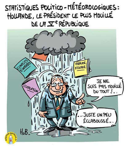 Hollande, un président mouillé
